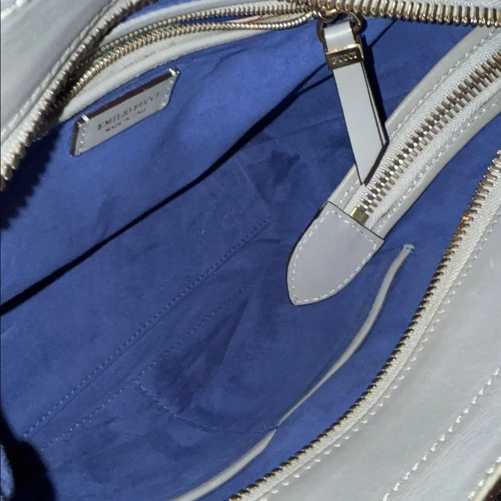 Emilio Pucci Gray Satchel with Gold Accents - Picture 13 of 15